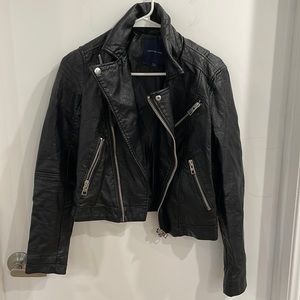 American eagle black faux leather jacket